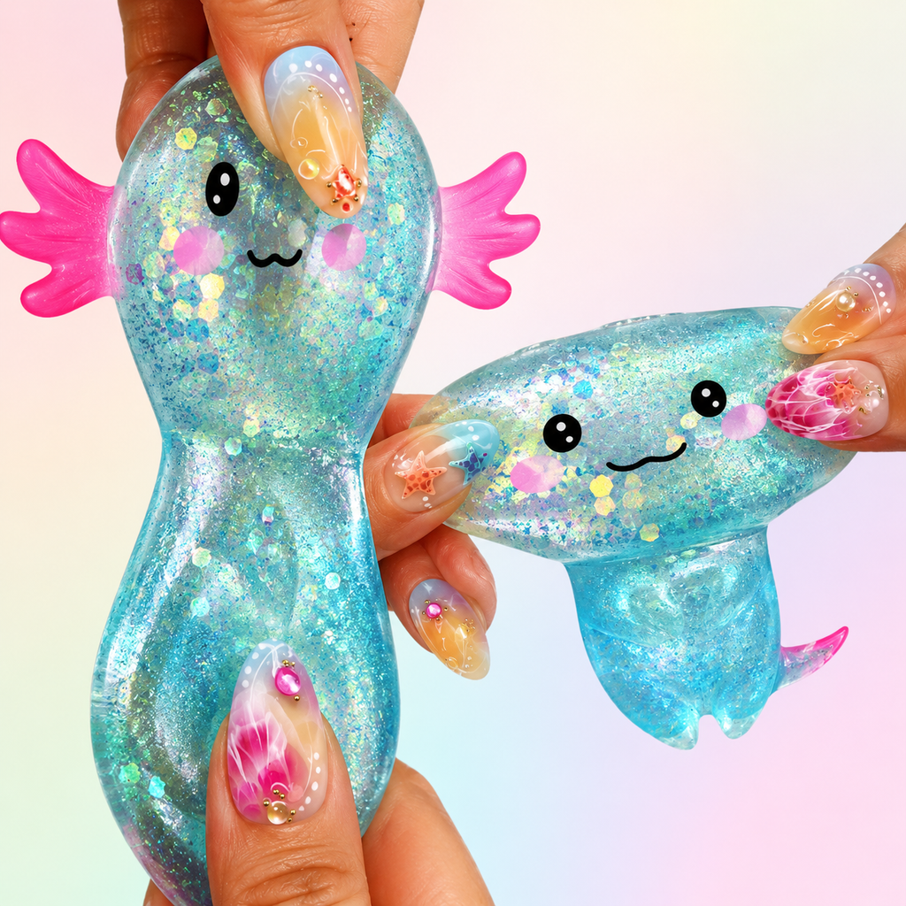 Glittler Gloop Axolotl Squishy